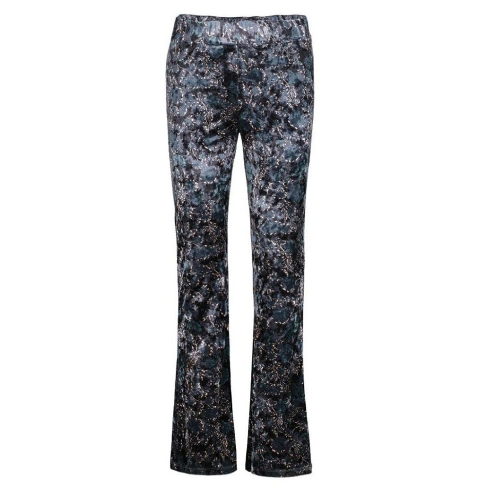 NWT GARCIA Velvet Floral Midnight Print Pants